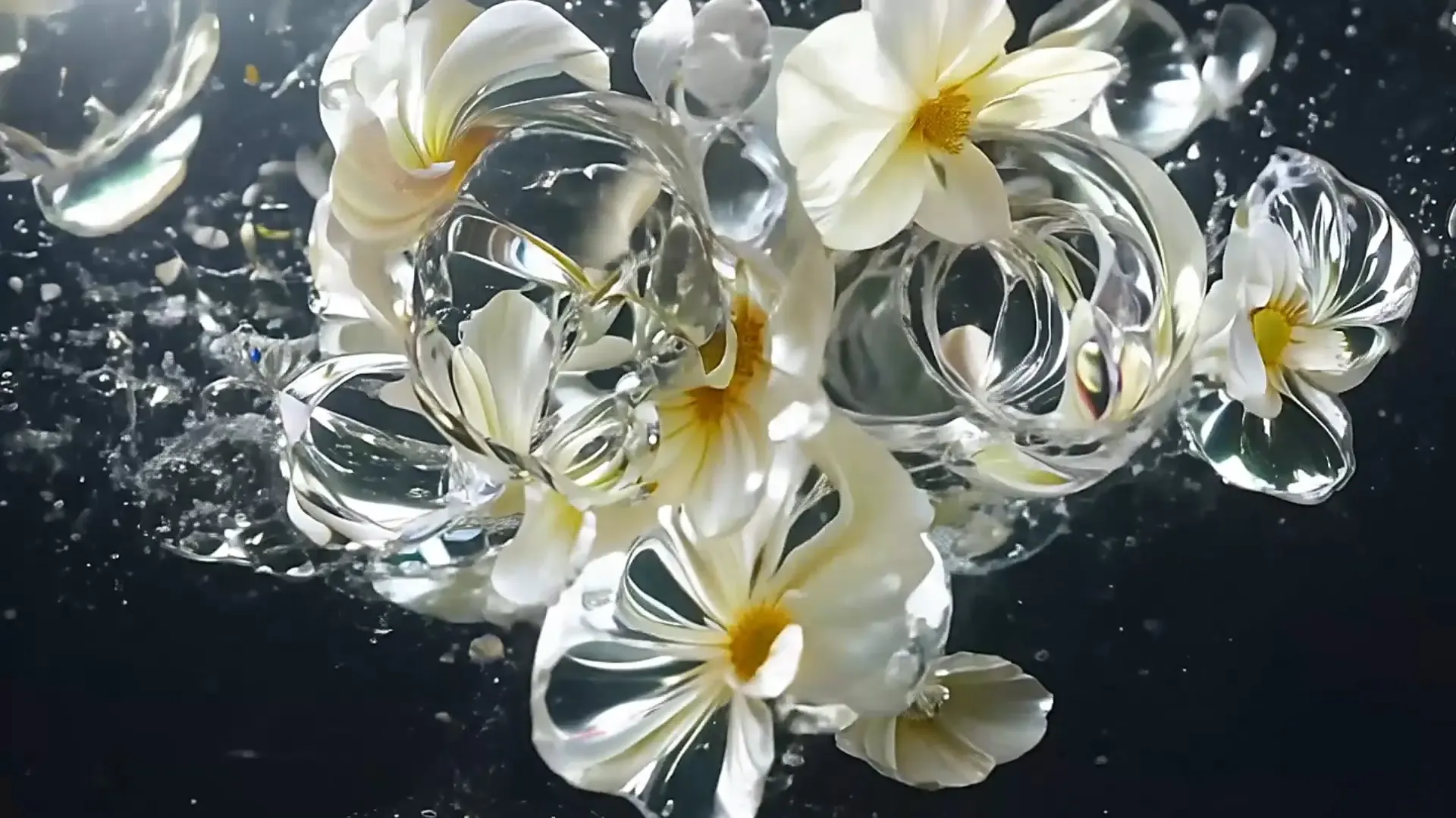 Elegant Flower Petal Motion Overlay for Title Animation